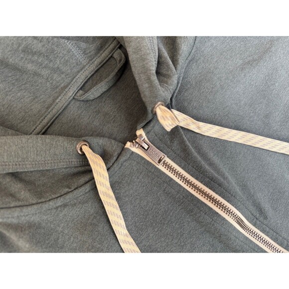 VUORI Halo Essential Womens Hoodie XL Heather Green Full Zip Jacket Athleisure - Picture 3 of 8